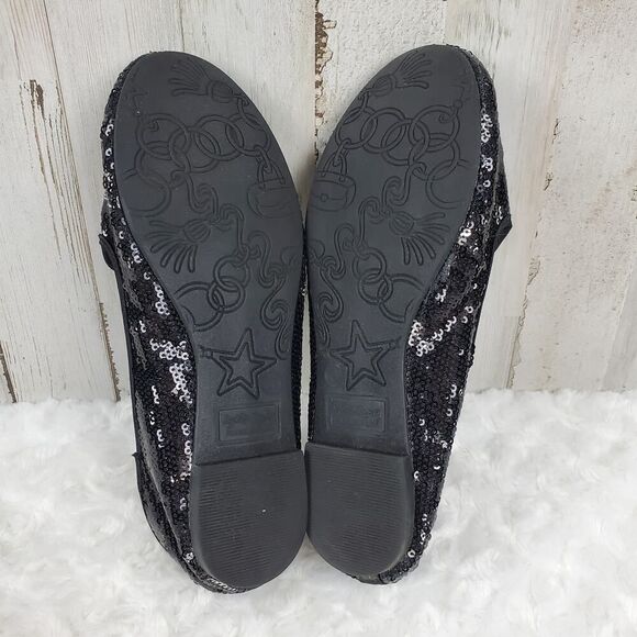 Cynthia Rowley Sequin Embellished Flats Black Size 3 - Picture 7 of 10